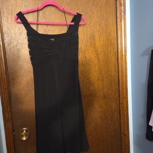 Elegant Black Mesh Bust Dress